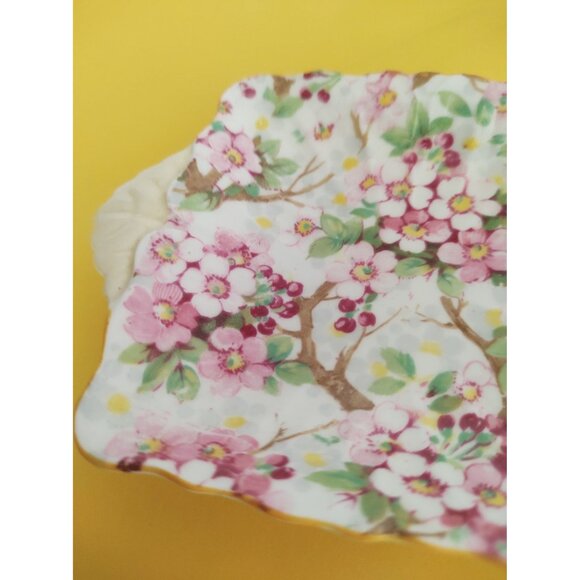 Vintage Shelley Floral Chintz Maytime Jam Trinket Dish 1940's RARE! - Picture 4 of 11